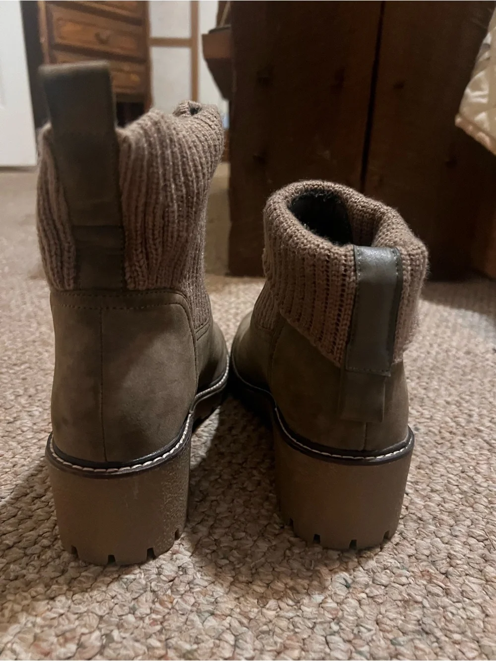MIA Kara Sweater Knit Ankle Boots – Women’s Size 8M